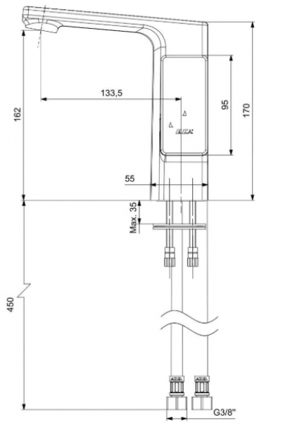 E.C.A. Royal 102188667C1 Lavabo Bataryası