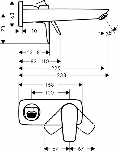 Hansgrohe Talis E 71734990 Lavabo Bataryası (Altın)