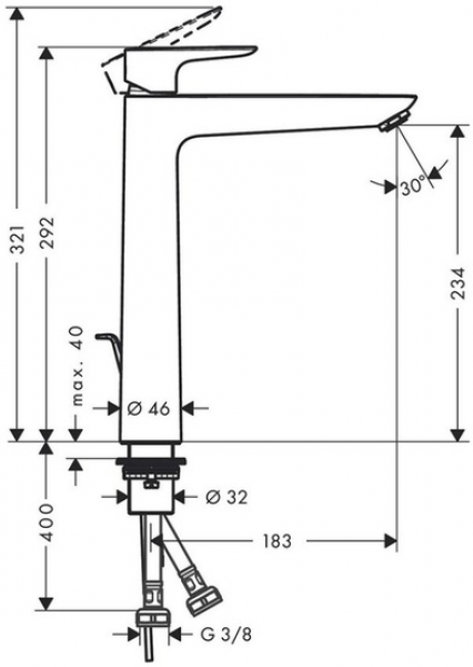 Hansgrohe Talis E 71716000 Lavabo Bataryası