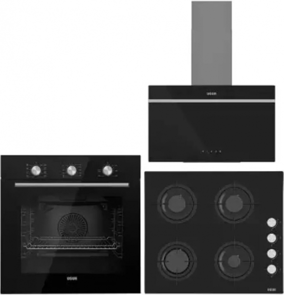 Uğur Siyah Ankastre Set UAO 6040W0 SCY CSR1 + UAF 609M SCPET + UAD 6011 SA3DHD