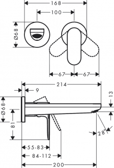 Hansgrohe Rebris S 72528670 Lavabo Bataryası