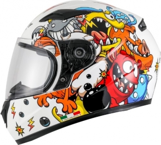Sway SW 815K Monster White Yellow Orange Full Face