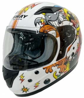 Sway SW 815K Monster White Yellow Orange Full Face