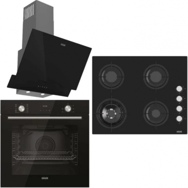 Uğur Yeni Fry Art Siyah Ankastre Set UAO 6040W0 SCY CSR1 + UAF 6011D SCPET + UAD 6011 SA3DHD