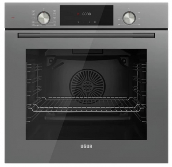 Uğur Yeni Fry Art Cam Gri Ankastre Set UAO 6041W3 GCY RSR1 + UAF 6011D GCPET + UAD 6012G GA3D