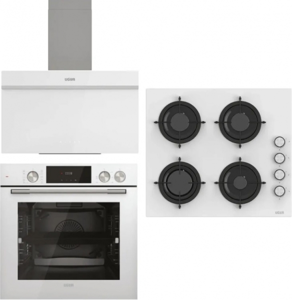 Uğur Fırsat Fry Art Ankastre Set UAO 6041W3 BCY RSR1 + UAF 6011D BCPET + UAD 6012G BA3D