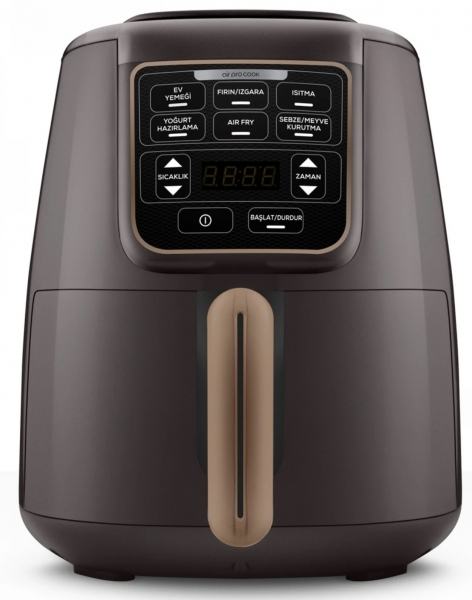 Karaca Air Pro Cook XL 2 in 1 Konuşan Walnut Brown Air Fryer Fritöz