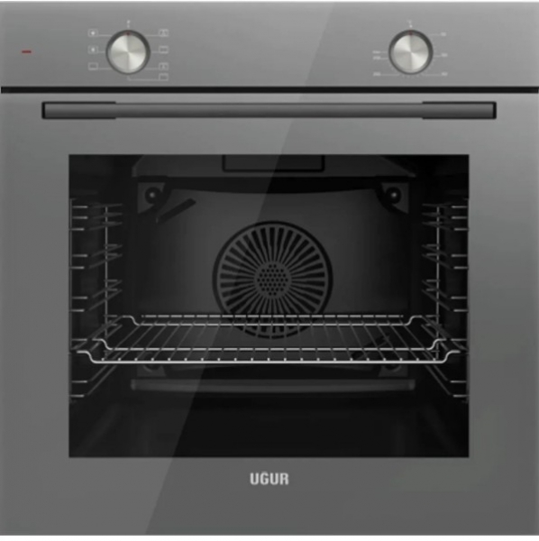 Uğur Gri Ankastre Set UAO 6040W0 GCY CSR1 + UAF 608 GCPET + UAD 6011 GA3D