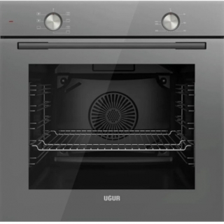 Uğur Gri Ankastre Set UAO 6040W0 GCY CSR1 + UAF 608 GCPET + UAD 6011 GA3D