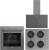 Uğur Gri Ankastre Set UAO 6040W0 GCY CSR1 + UAF 608 GCPET + UAD 6011 GA3D