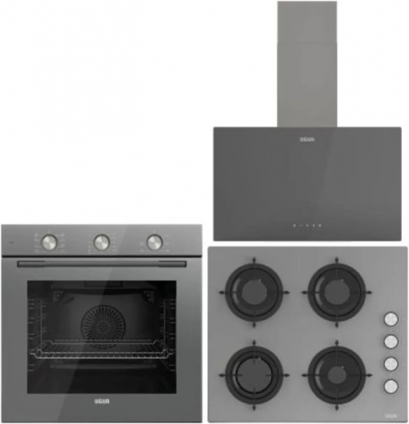 Uğur Gri Ankastre Set UAO 6040W0 GCY CSR1 + UAF 609M GCPET + UAD 6011 GA3D