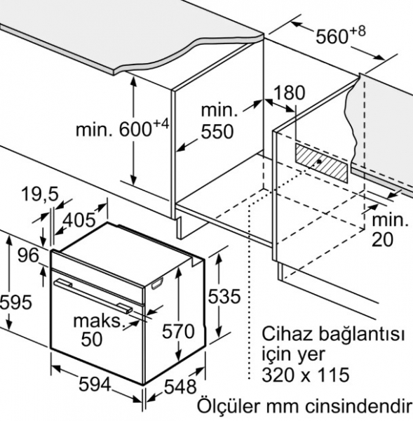 Bosch HJG852YT0T Ankastre Fırın