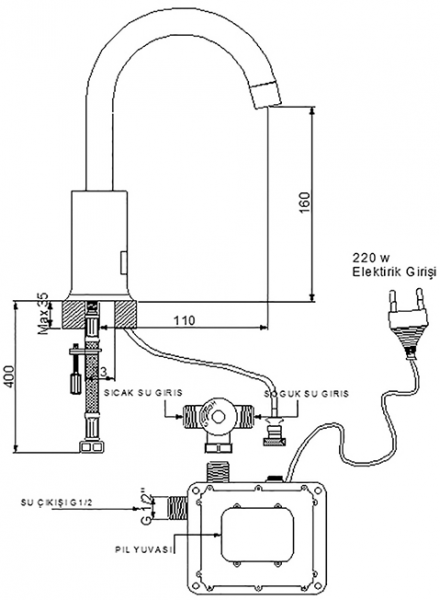 Newarc Minart 514523 Lavabo Bataryası