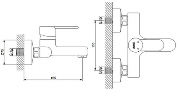 Newarc Domino 971558 Lavabo Bataryası