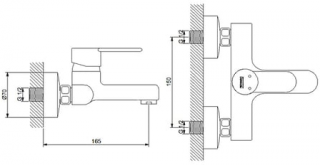 Newarc Domino 971558 Lavabo Bataryası