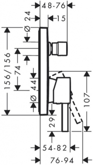 Hansgrohe Finoris 76415670 Banyo Bataryası