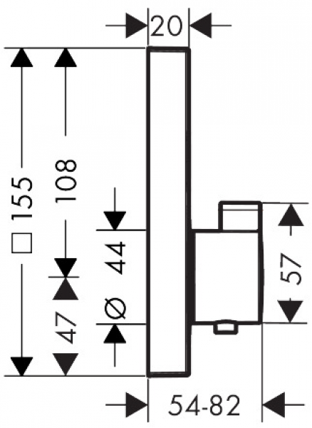 Hansgrohe Showerselect 15763670 Duş Bataryası (Satin Siyah)