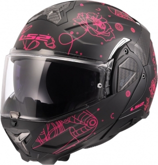 LS2 Advant 2 Sophia Mat Siyah-Pembe