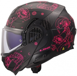 LS2 Advant 2 Sophia Mat Siyah-Pembe