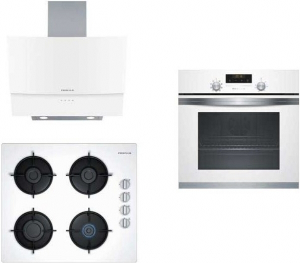 Profilo Whitestar Beyaz Ankastre Set OO36P2B10D + FRMA125C + DVE6G520