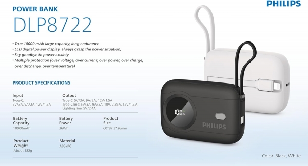 Philips DLP8722 10000 mAh Powerbank