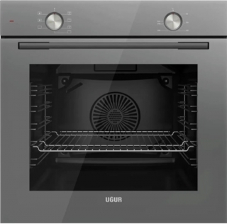 Uğur Gri Ankastre Set UAO 6040W0 GCY CSR1 + UAF 608 GCPET + UAD 6011 GA3D