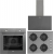Uğur Gri Ankastre Set UAO 6040W0 GCY CSR1 + UAF 608 GCPET + UAD 6011 GA3D