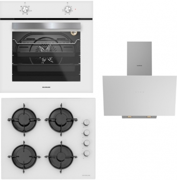 Silverline Beyaz Ankastre Set CS5349W01 + BO6501W01 + 3481