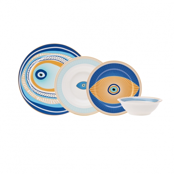 Karaca Blue Eye 24 Parça Yemek Takımı