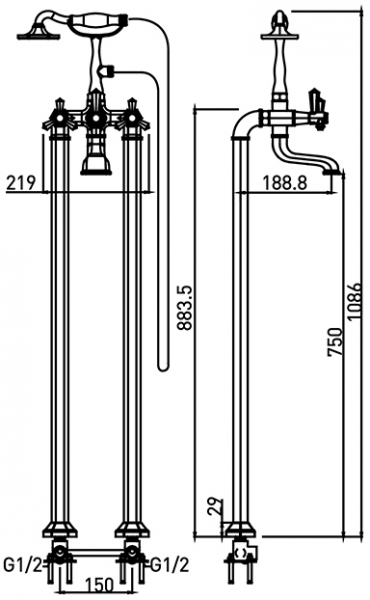 Newarc Hexa 104515 Banyo Bataryası