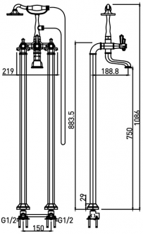 Newarc Hexa 104515 Banyo Bataryası