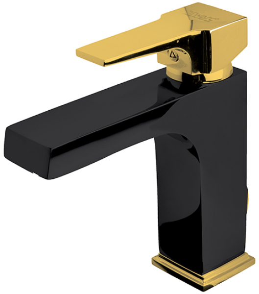 Newarc Aqua 941521BG Lavabo Bataryası (Siyah / Altın)