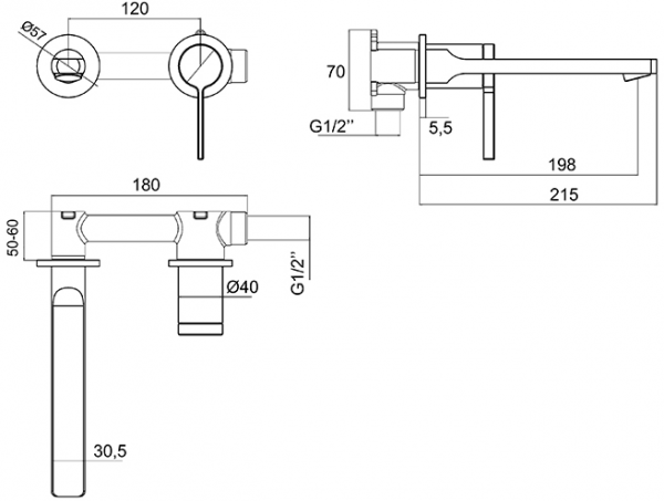 Newarc Bold 910571 Lavabo Bataryası