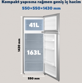 Kumtel 204L HTMF-210SL Buzdolabı