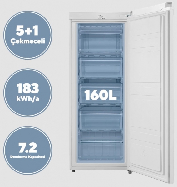 Kumtel 160L HFR-160 Derin Dondurucu
