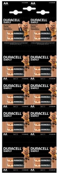 Duracell Basic AA 20'li Kalem Pil