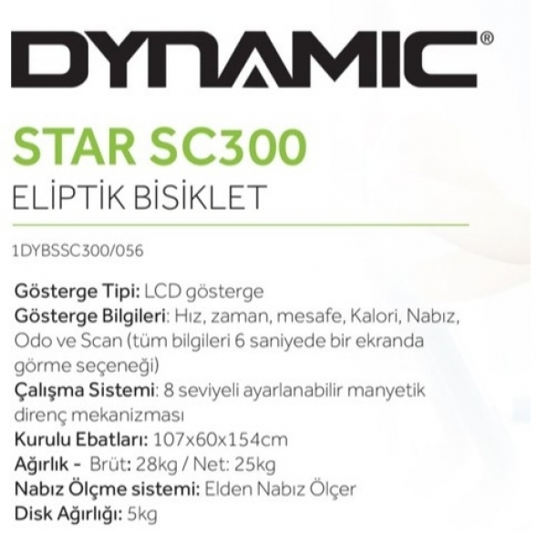 Dynamic SC300 Eliptik Bisiklet