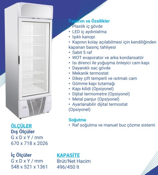 Şenocak VF 500 NF Derin Dondurucu
