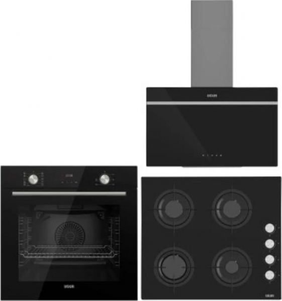Uğur Siyah Ankastre Set UAO 6040W0 SCY CSR1 + UAF 6011D SCPET + UAD 6011 SA3DHD
