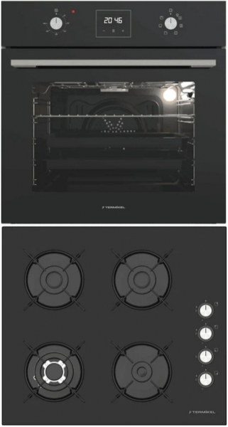 Termikel Siyah Ankastre Set BH P6194C B + BO O64D5C B +