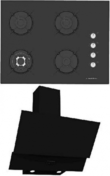 Termikel Siyah Ankastre Set BH P7194C B + + CH C6532C BB