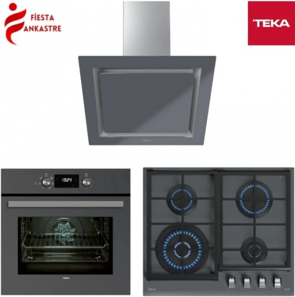Teka GRİ SET 11 Ankastre Set GZC 64320 XBC ST + HAK 625 ST + DLV 68660 ST TOS