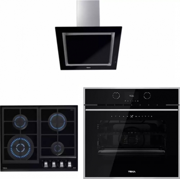 Teka Siyah Ankastre Set GZC 64320 XBC BK + SteakMaster + DLV 68660 BK