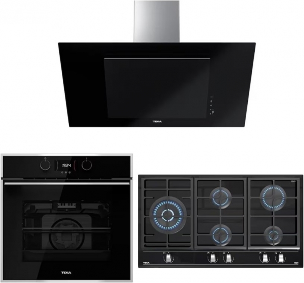 Teka Siyah Ankastre Set GZC 95320 XBN + HLB 840 SS + DVT 98660 TBS BK