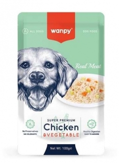 Wanpy Super Premium Pouch Tavuklu Ve Sebzeli 100 gr Köpek Maması