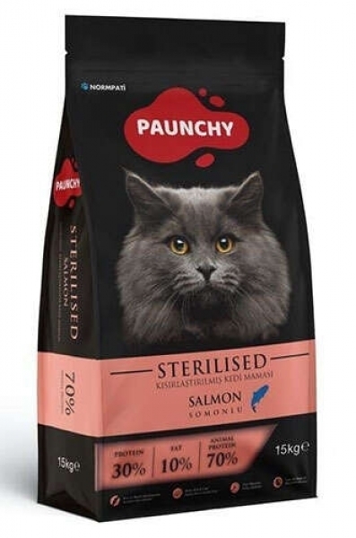 Paunchy Somonlu Kısırlaştırılmış 15 kg Kedi Maması