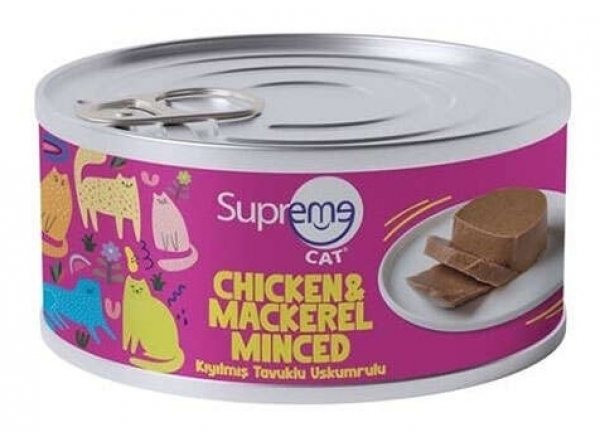 Supreme Tavuk Etli ve Uskumru Kıyılmış 85 gr Kedi Maması