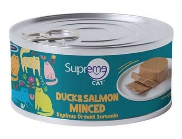 Supreme Ördek ve Somonlu Kıyılmış 85 gr Kedi Maması