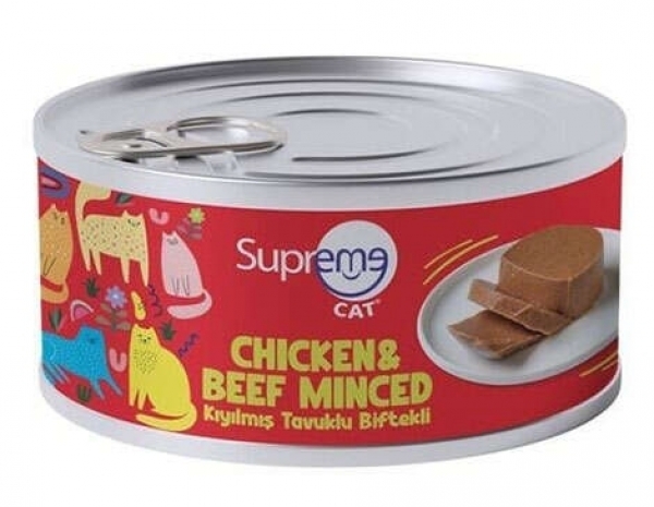 Supreme Tavuk Etli ve Biftekli Kıyılmış 85 gr Kedi Maması