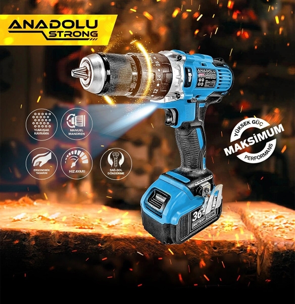 Anadolu Strong ANS1054 Akülü Matkap